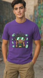 Men's Rich Black Guy Streetwear Classic Fit T-shirt