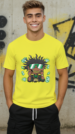 Men's Rich Black Guy Streetwear Classic Fit T-shirt