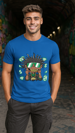 Men's Rich Black Guy Streetwear Classic Fit T-shirt
