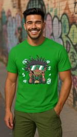Men's Rich Black Guy Streetwear Classic Fit T-shirt