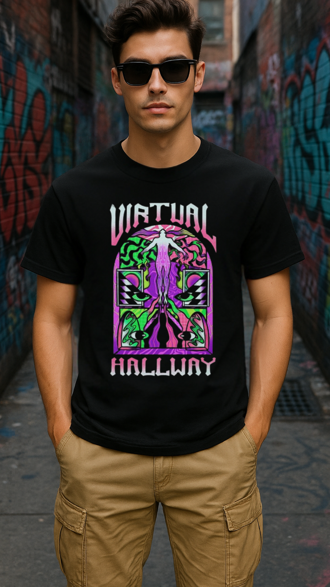 Men's Virtual Hallway Streetwear Classic Fit T-shirt