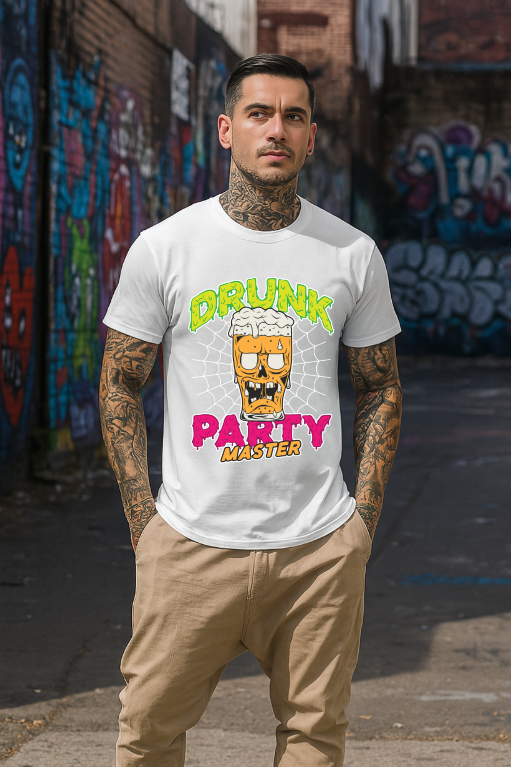 Men's Drunk Party Master Streetwear Classic Fit T-shirt