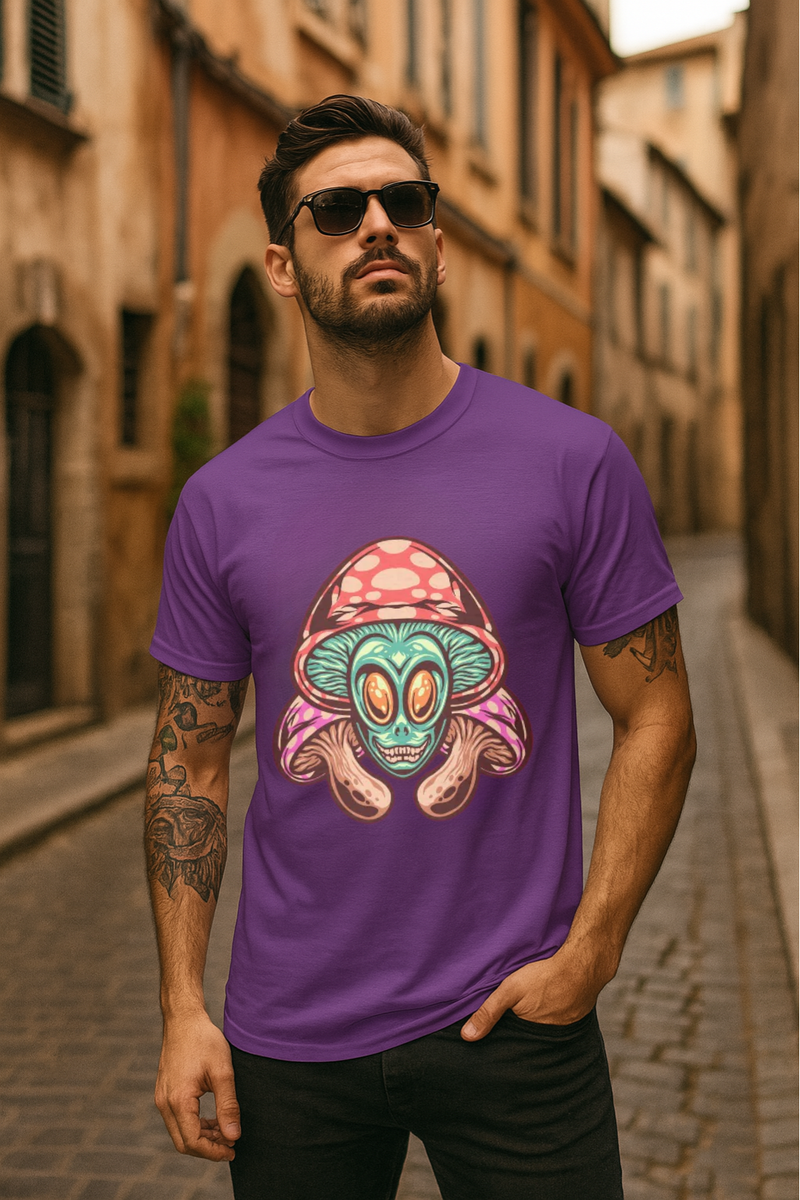 Men's Mushroom Alien Streetwear Classic Fit T-shirt