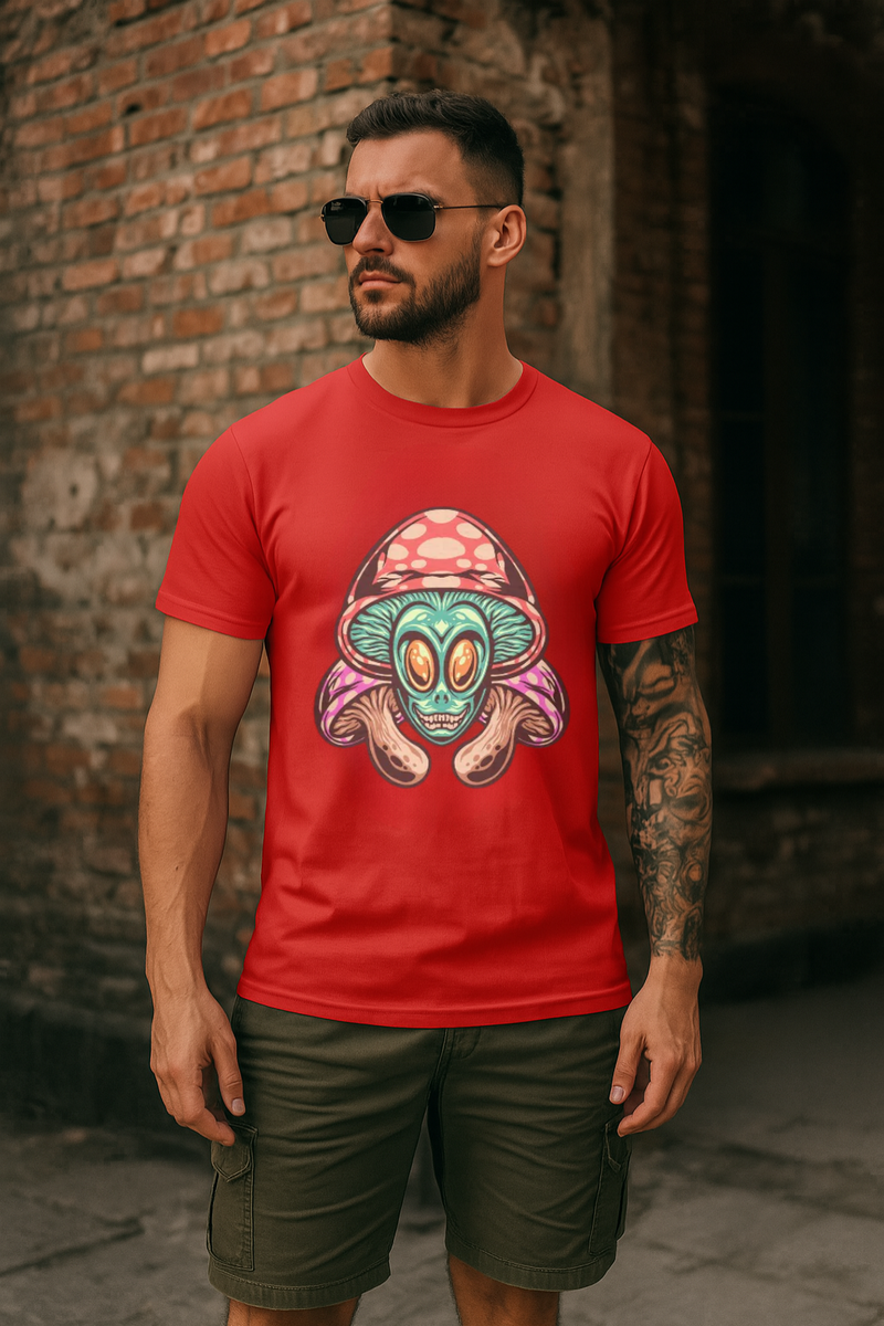 Men's Mushroom Alien Streetwear Classic Fit T-shirt