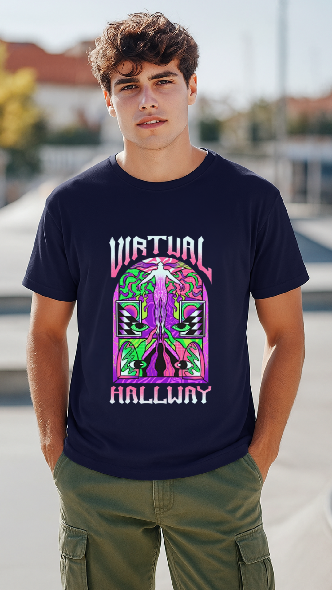 Men's Virtual Hallway Streetwear Classic Fit T-shirt