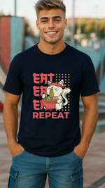 Men's Eat Repeat Streetwear Classic Fit T-shirt