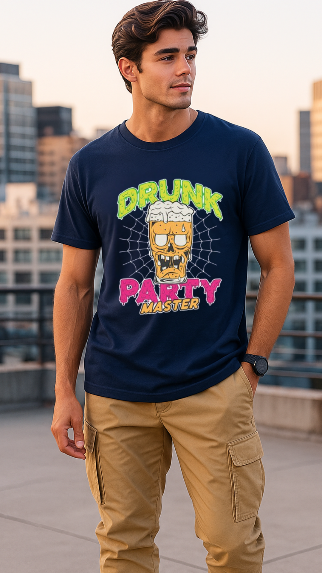 Men's Drunk Party Master Streetwear Classic Fit T-shirt