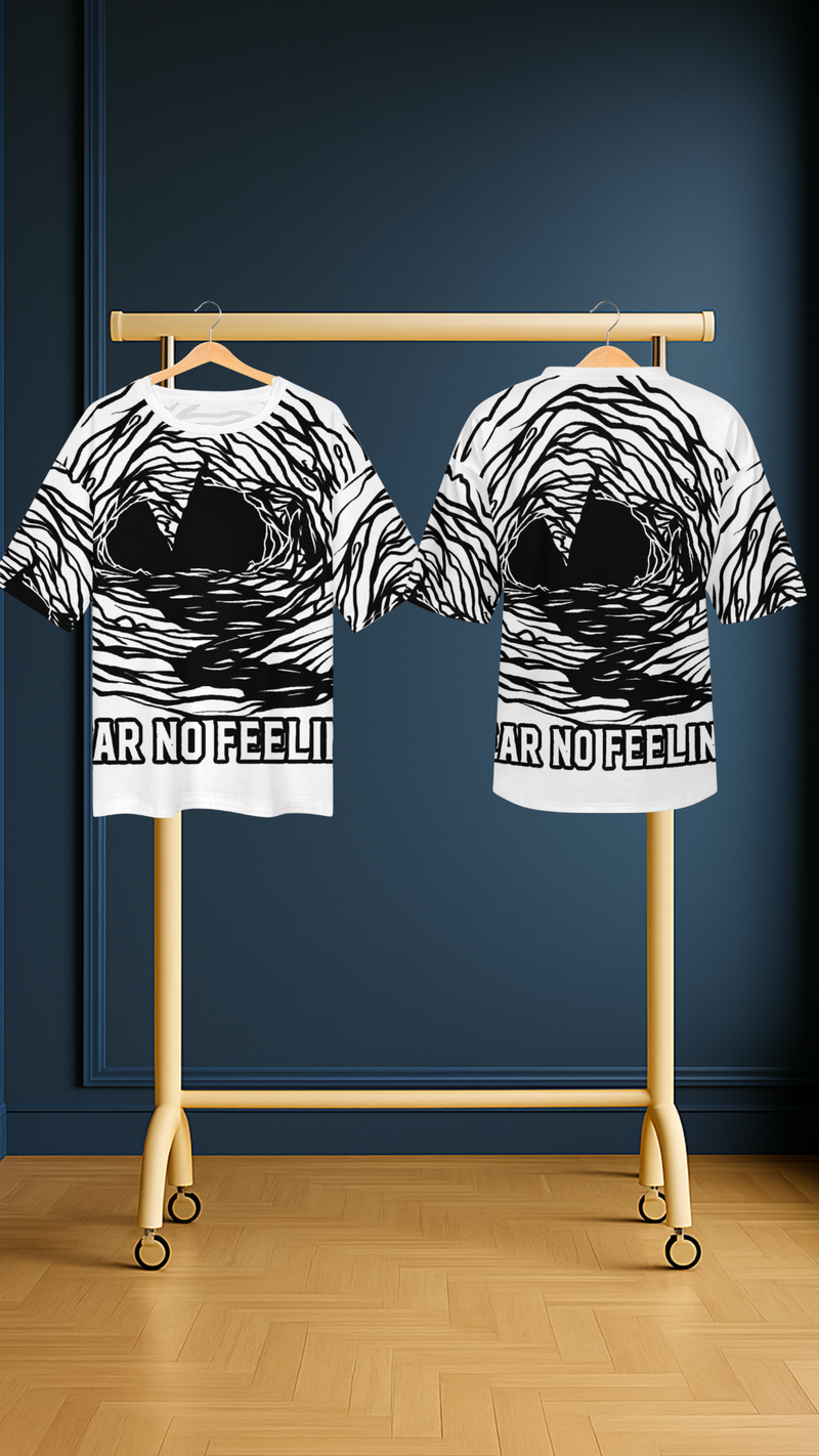 Men's Fear No Feeling Acid & Punk Oversized T-shirt