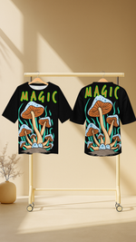 Men's Psychedelic Magic Mushrooms Acid & Punk Oversized T-shirt