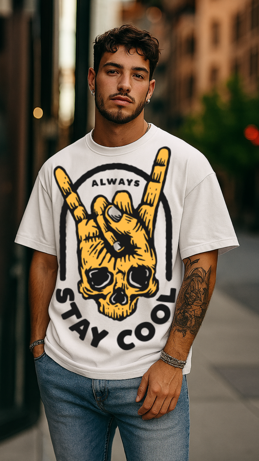 Men's Always Stay Cool Acid & Punk Oversized T-shirt