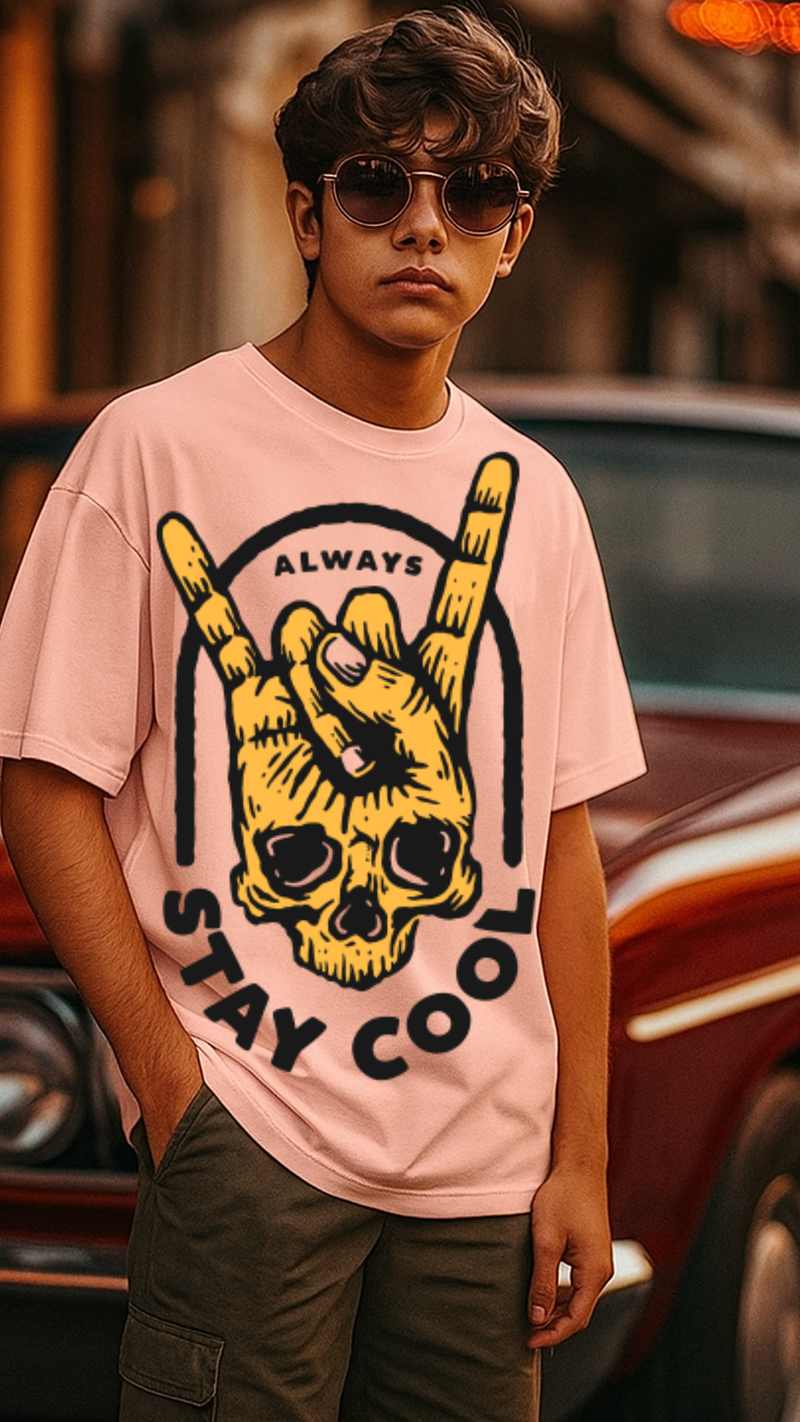 Men's Always Stay Cool Acid & Punk Oversized T-shirt