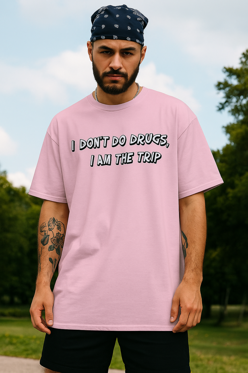 Men's I'm The Trip Typography Oversized T-shirt