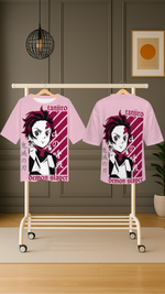 Men's Tanjiro Potrait Demon Slayer Anime Oversized T-shirt