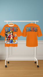 Men's Sailor Luffy One Piece Anime Oversized T-shirt
