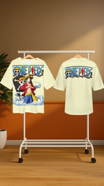 Men's Sailor Luffy One Piece Anime Oversized T-shirt