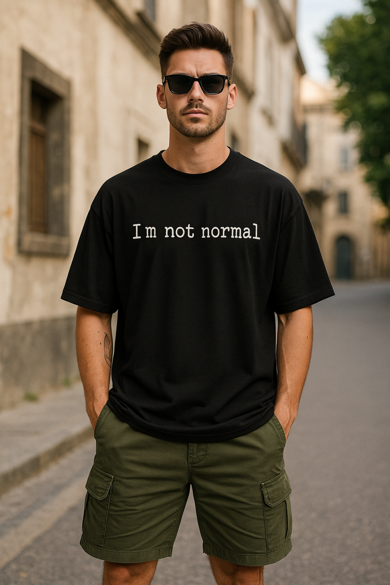 Men's Normal Typography Oversized T-shirt