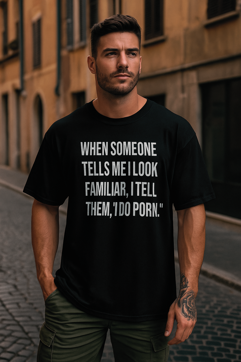 Men's Familiar Me Typography Oversized T-shirt