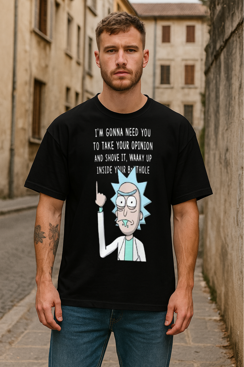 Men's Shove it Up! Typography Oversized T-shirt