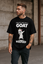 Men's Goat Whisperer Typography Oversized T-shirt