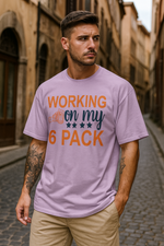 Men's 6 Pack Typography Oversized T-shirt