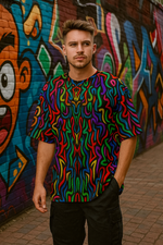Men's Psychedelic Colors Acid & Punk Oversized T-shirt
