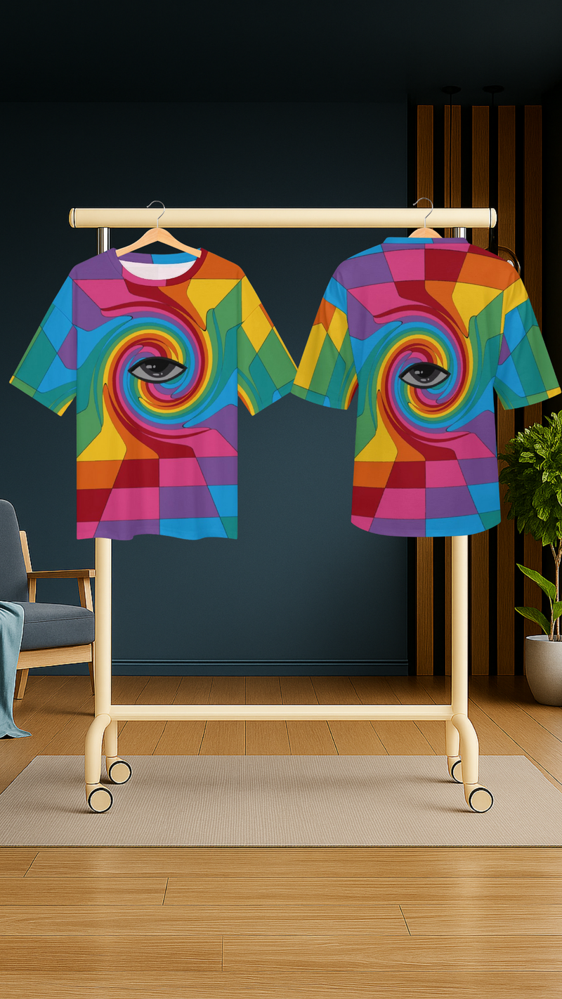 Men's Psychedelic 3rd Eye Acid & Punk Oversized T-shirt