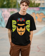 Men's Urban Art Mask Streetwear Oversized T-shirt