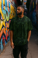 Men's Psychedelic Amoeba Acid & Punk Oversized T-shirt