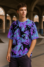 Men's Psychedelic Synthwave Acid & Punk Oversized T-shirt