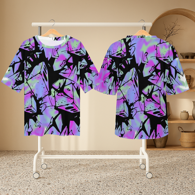 Men's Psychedelic Synthwave Acid & Punk Oversized T-shirt