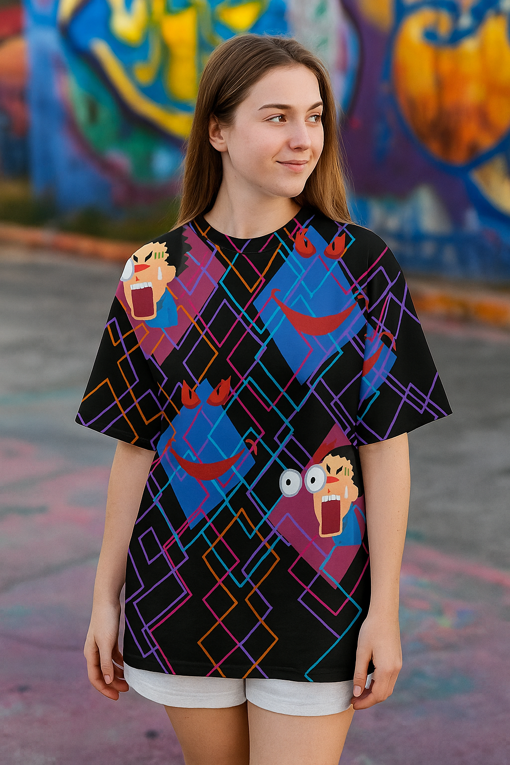 Women's Paranoid on Acid - Acid & Punk Oversized T-shirt