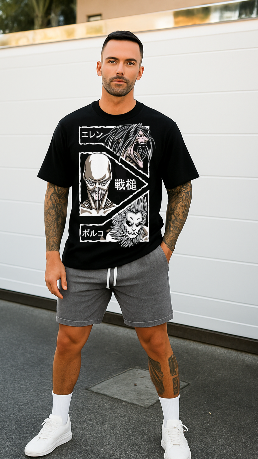 Men's Attack on Titans Anime Oversized T-shirt