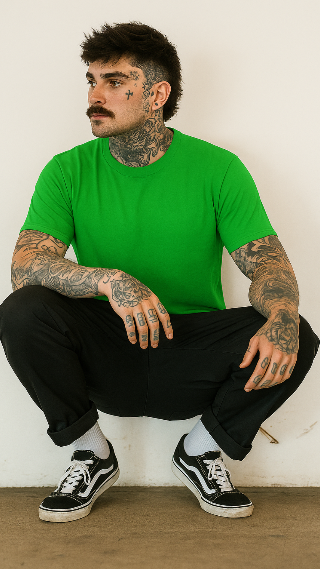 Men's Fern Green Solid Classic T-shirt