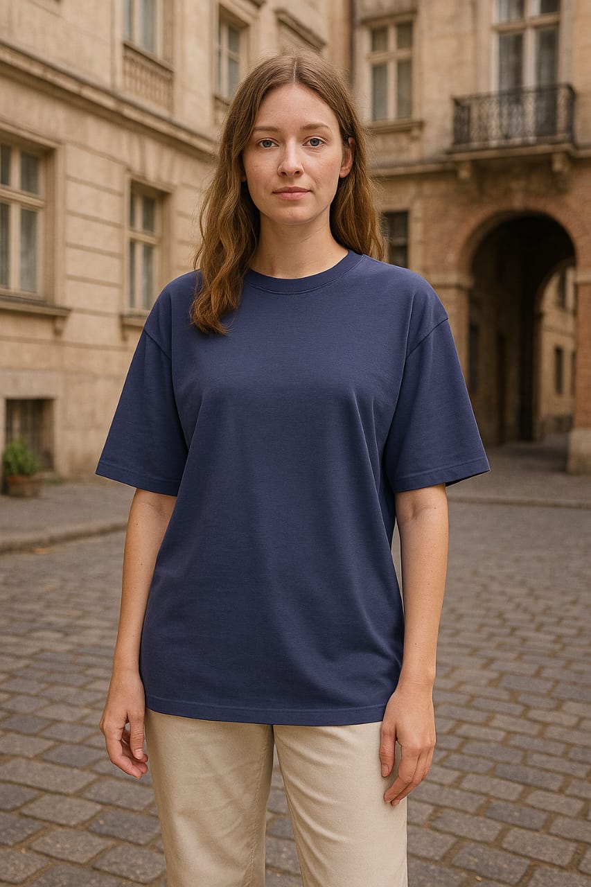 Women's UCLA Blue Solid Oversized T-shirt