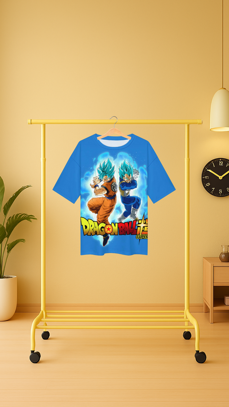 Men's Goku X Vegeta Dragon Ball Super Anime Oversized T-shirt
