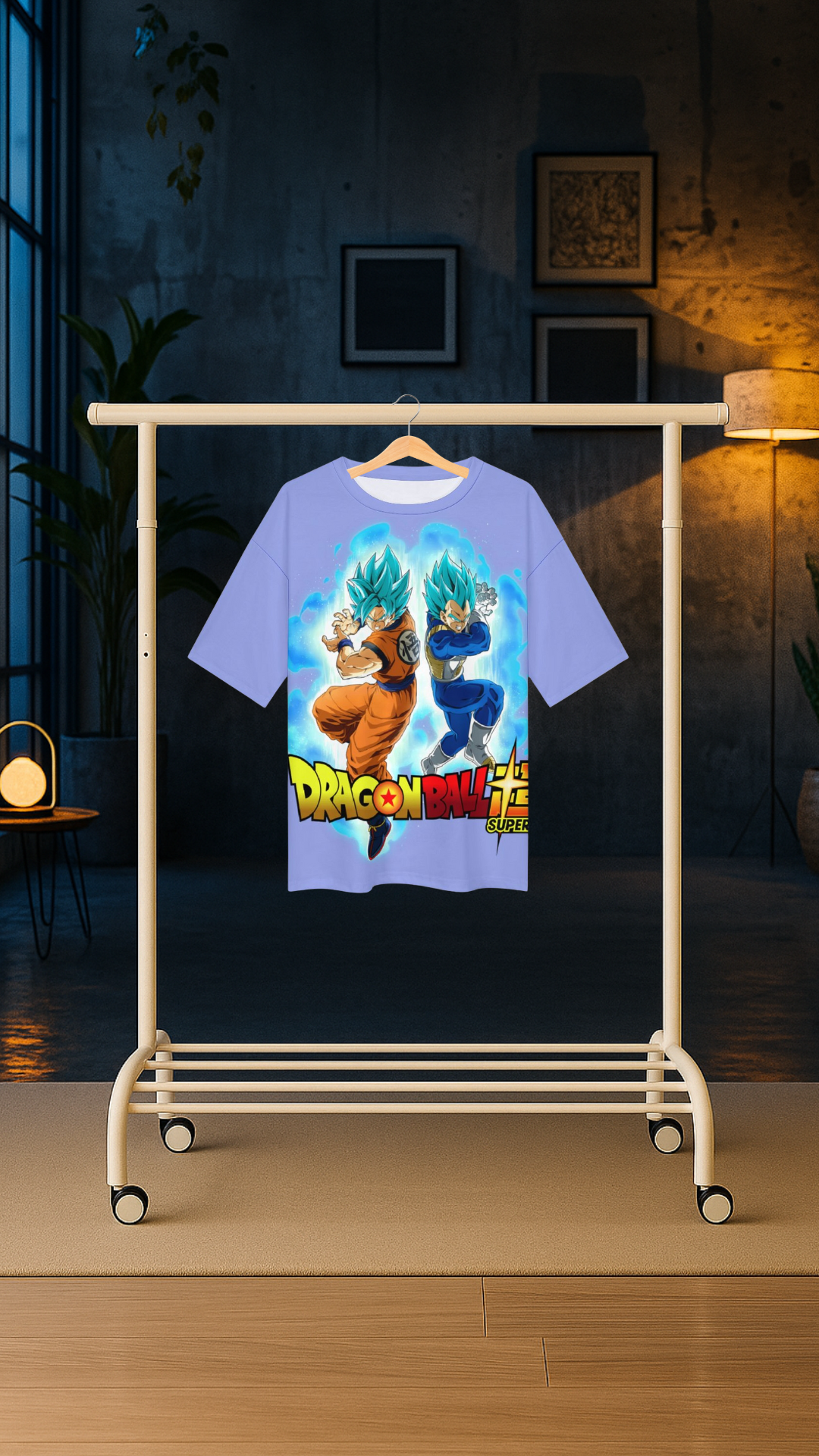 Men's Goku X Vegeta Dragon Ball Super Anime Oversized T-shirt