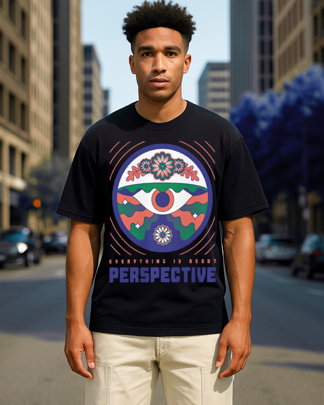 Men's 3rd Eye Perspective Acid & Punk Oversized T-shirt