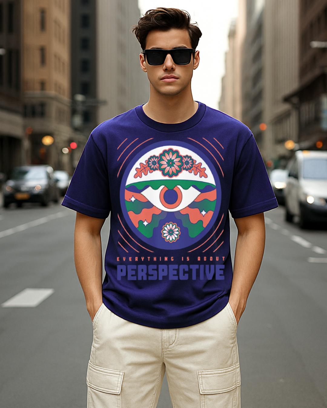 Men's 3rd Eye Perspective Acid & Punk Oversized T-shirt