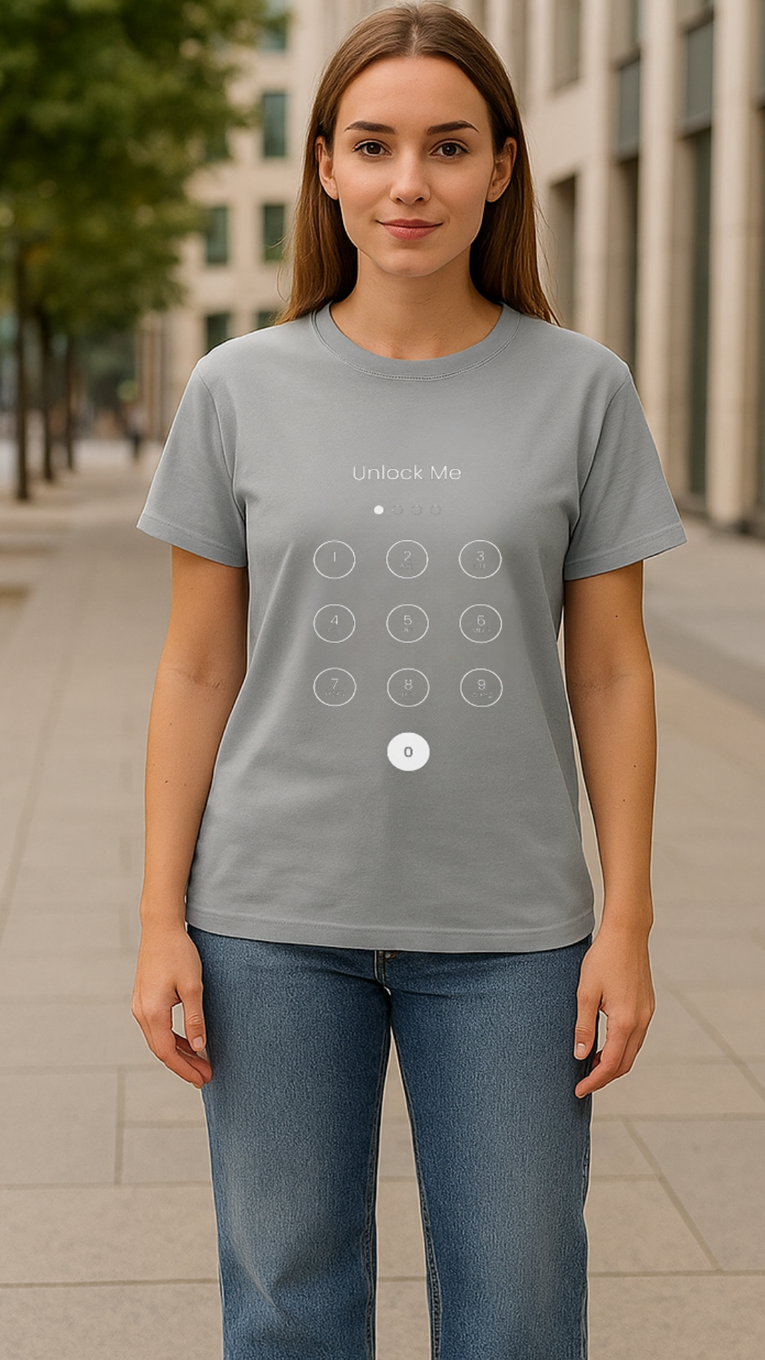 Women's Unlock Me Abstract Classic Fit T-shirt
