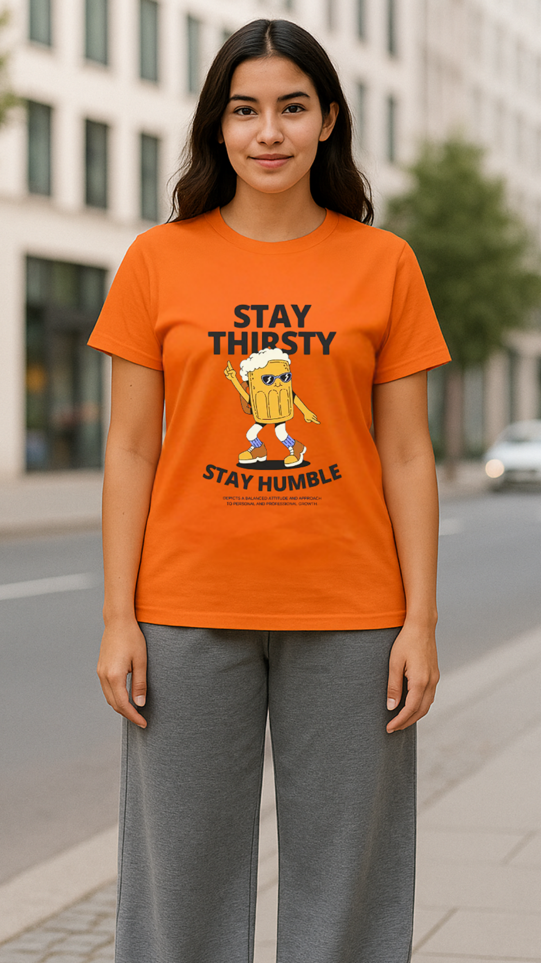 Women's Stay Thirsty Abstract Classic Fit T-shirt