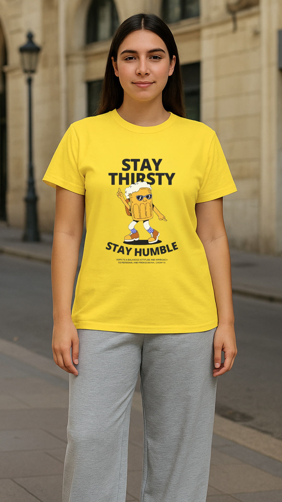 Women's Stay Thirsty Abstract Classic Fit T-shirt