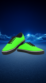 Men's Neon Greens Solid Low Top Shoes