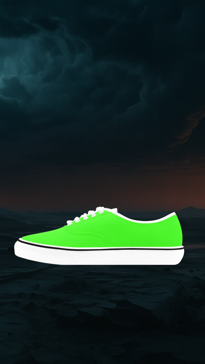 Men's Neon Greens Solid Low Top Shoes