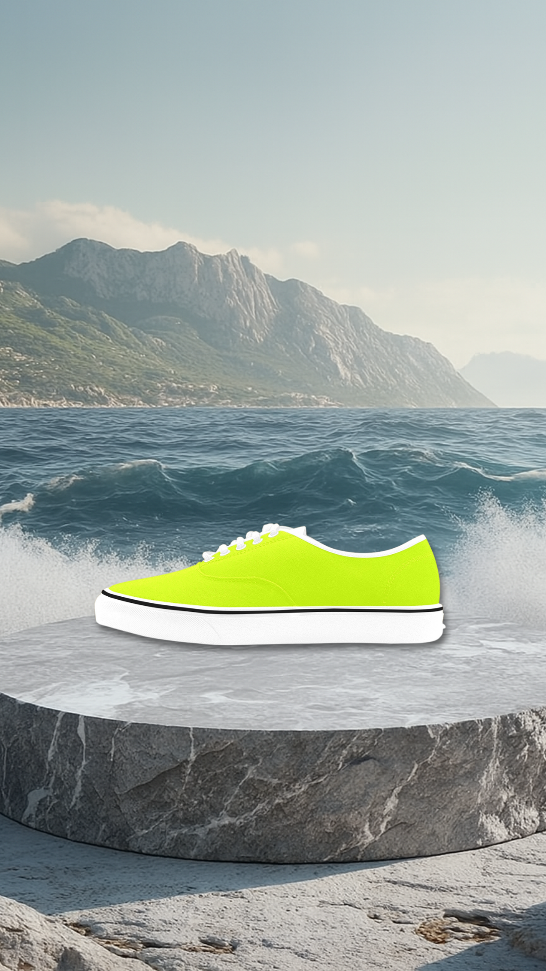 Women's Fluorescent Yellows Solid Low Top Shoes