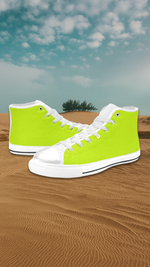 Men's Florescent Yellows Solid High Top Shoes