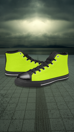 Women's Florescent Yellows Solid High Top Shoes