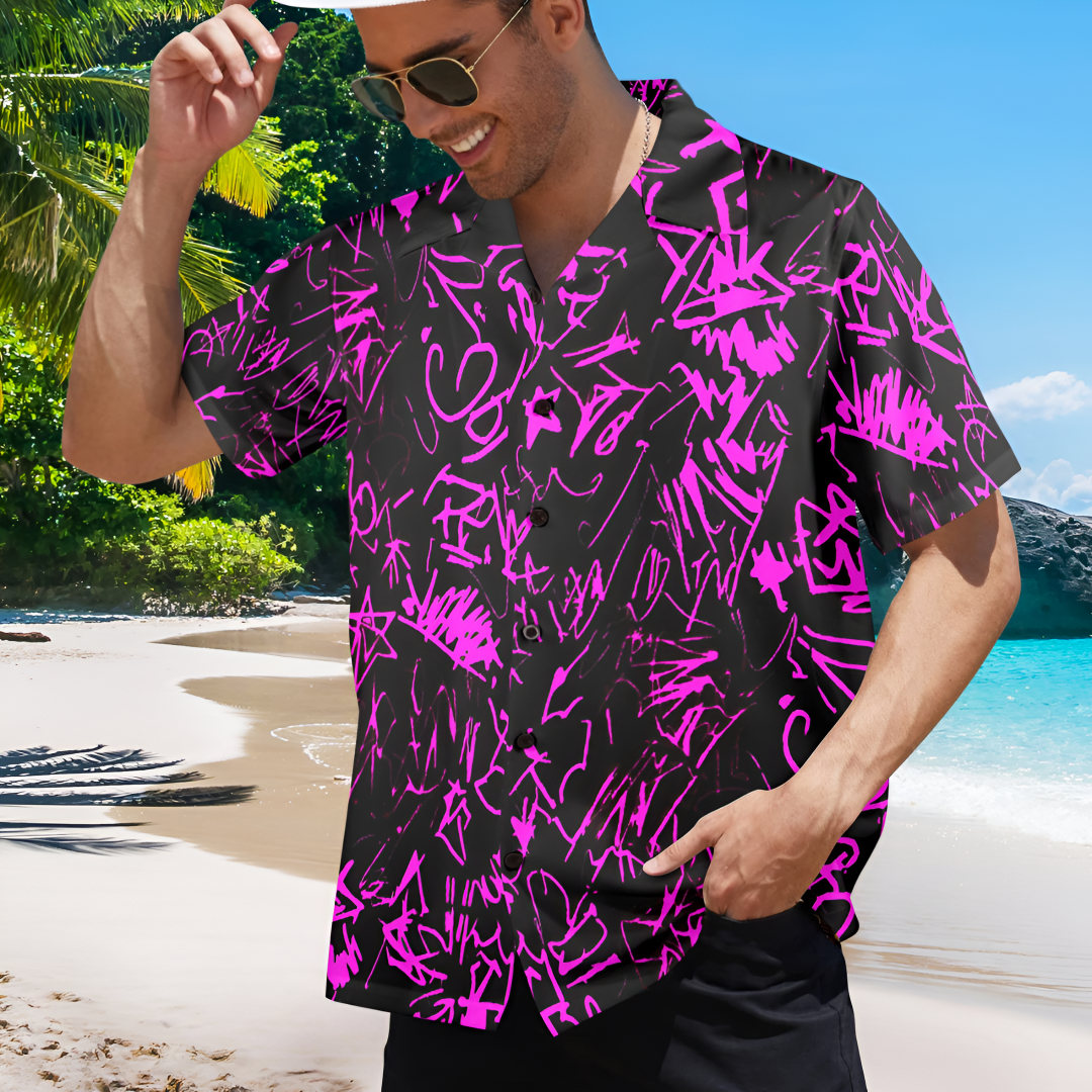 Men's Equations Abstract Half Sleeve Shirt