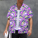 Men's Cosmic Swirl Abstract Half Sleeve Shirt