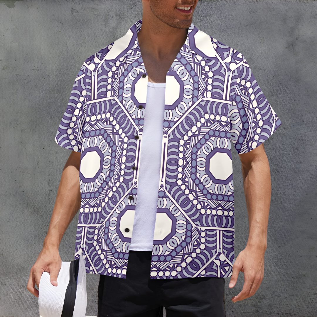 Men's Zorathian Vex Abstract Half Sleeve Shirt
