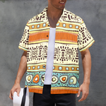 Men's African Art Abstract Half Sleeve Shirt